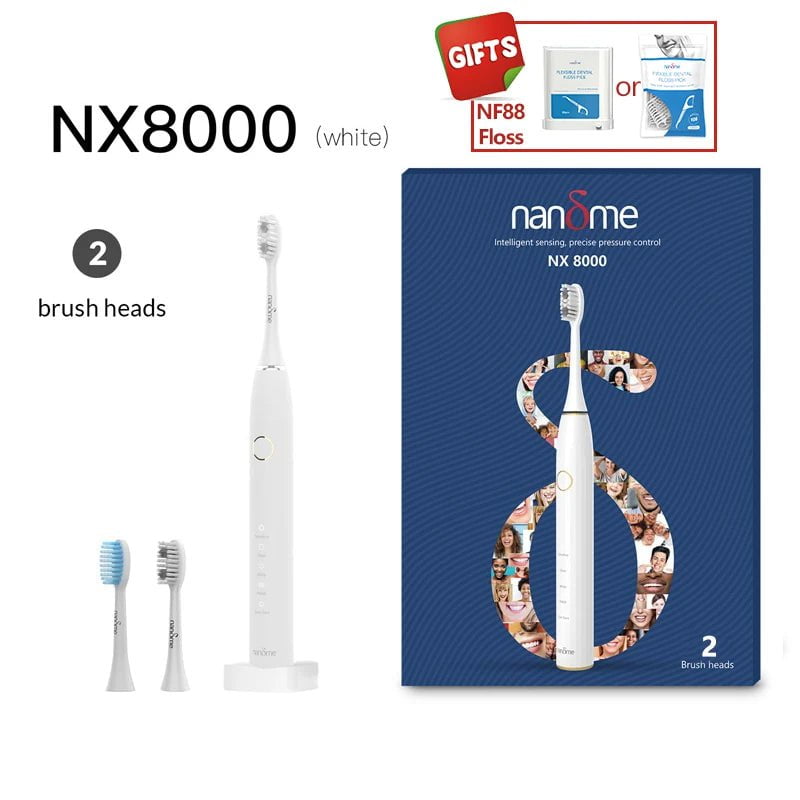 Storazone Whitex2 brush head 1 / spain Nandme NX7000 NX8000 Smart Sonic Electric Toothbrush IPX7 Rechargeable Ultrasound Tooth Brush Ultrasonic Teethbrush