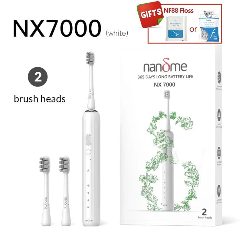 Storazone Whitex2 brush head / spain Nandme NX7000 NX8000 Smart Sonic Electric Toothbrush IPX7 Rechargeable Ultrasound Tooth Brush Ultrasonic Teethbrush