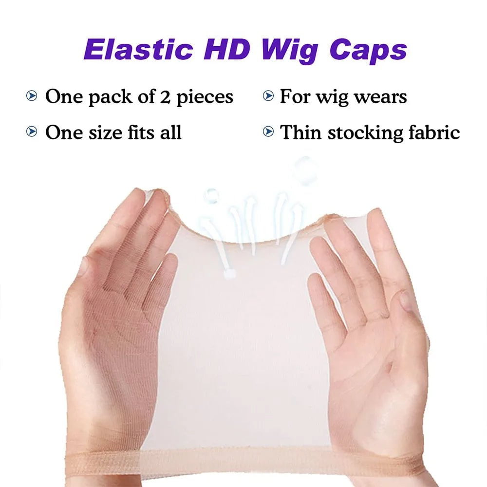 Storazone Wholesale 12pcs(6 Packs) Ultra Thin Invisible HD Wig Cap for Lace Front Wigs - Sheer Nylon Stocking Cap Bulk for Women