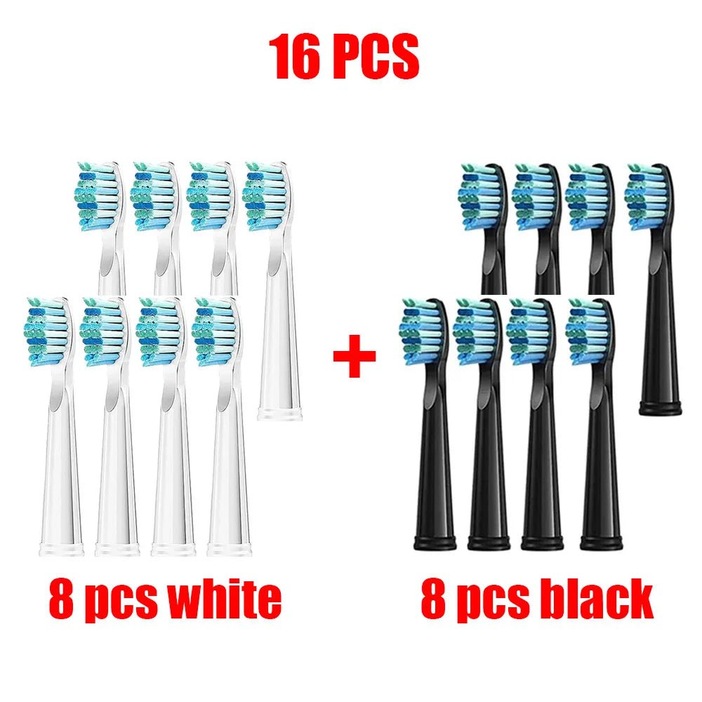 Storazone whtie 8 black 8 20 Pcs Electric Toothbrush Replacement Heads Compatible With Fairywill Electric With FW-507/508/551/515/917/959/2011/D1/D3/D7/D8