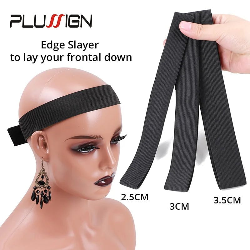 Storazone Wig Band For Edges Melt Band For Lace Wigs Adjustable Magic Sticker Edge Slayer Band 2.5-4cm Width Elastic Band for Hair Edges