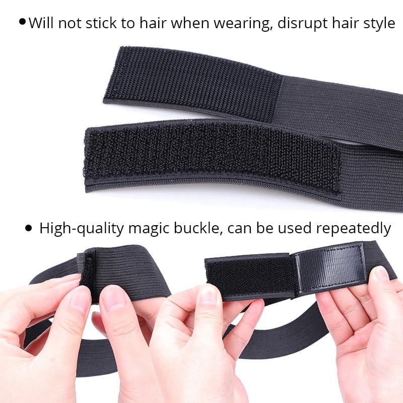 Storazone Wig Band For Edges Melt Band For Lace Wigs Adjustable Magic Sticker Edge Slayer Band 2.5-4cm Width Elastic Band for Hair Edges