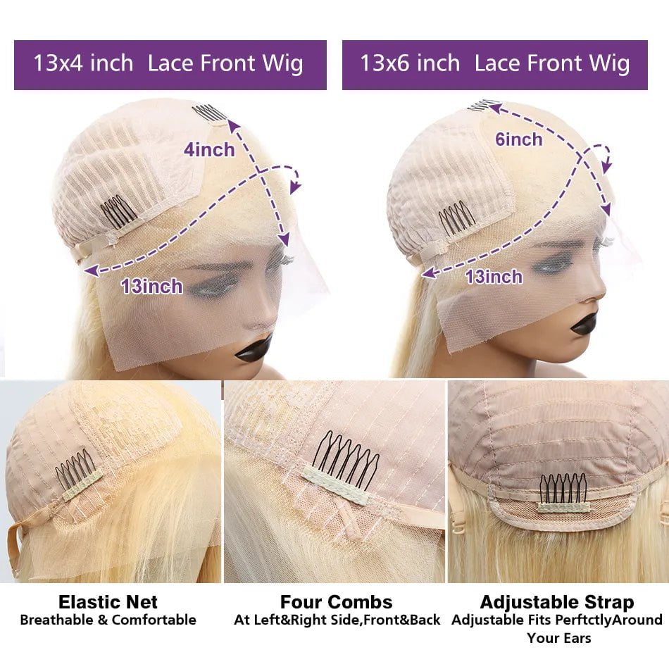 Storazone Wigirl 613 Lace Frontal Wig 13x6 Honey Blonde Body Wave Lace Front Wig Brazilian 13x4 Transparent Color Human Hair Wig For Women