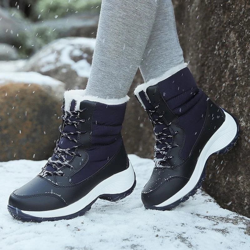 Storazone Winter Shoes Waterproof Boots Women Snow Boots Plush Warm Ankle Boots For Women Female Winter Shoes Booties Botas Mujer
