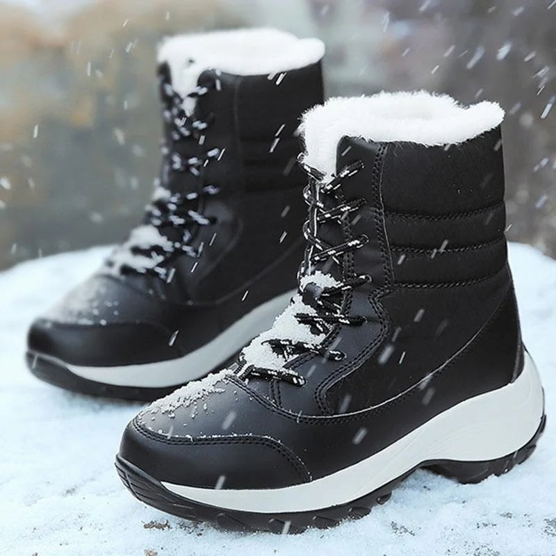 Storazone Winter Shoes Waterproof Boots Women Snow Boots Plush Warm Ankle Boots For Women Female Winter Shoes Booties Botas Mujer