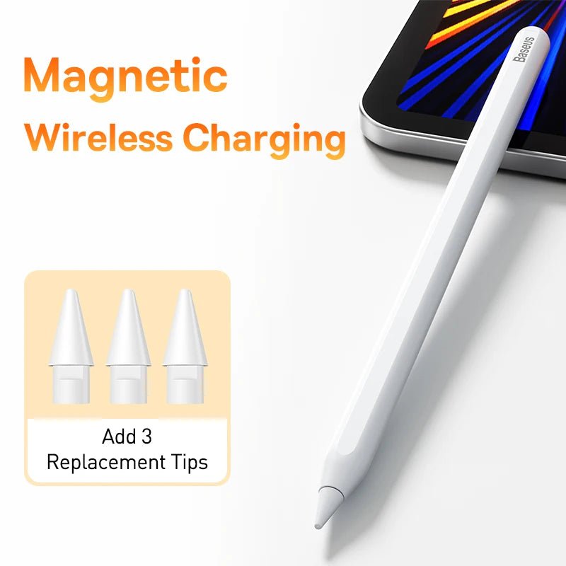 Storazone Wireless Charge Set2 / CHINA Baseus Stylus Pens for iPad Apple Pencil 2nd Gen with Bluetooth Magnetic Wireless Charging and Tilt Sensitive Palm Rejection