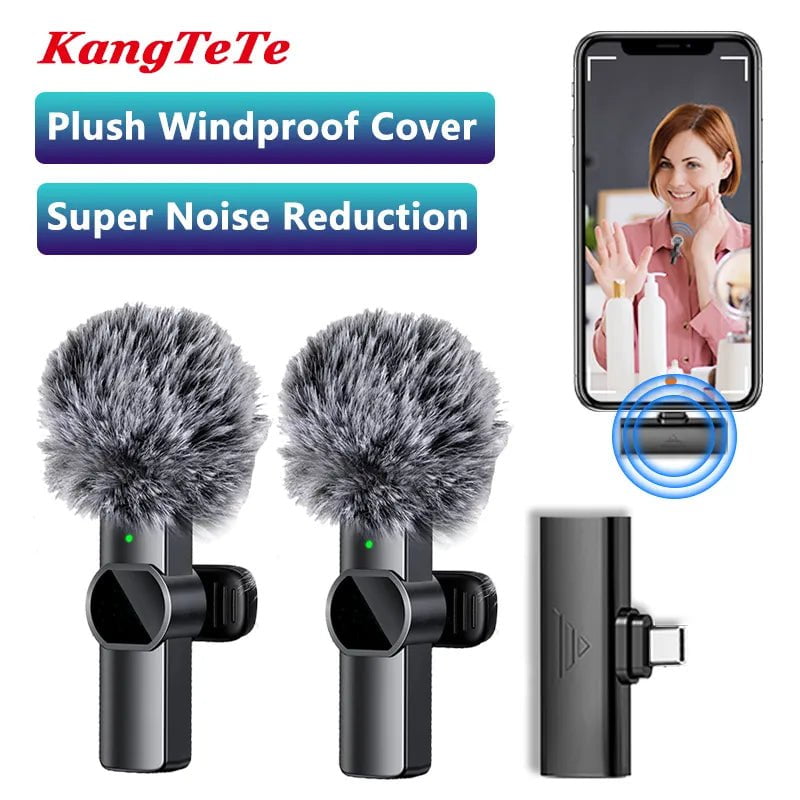 Storazone Wireless Lavalier Microphone for Cell Phone Noise Reduction Portable Audio Video Live Interview Recording For iPhone Type C Mic