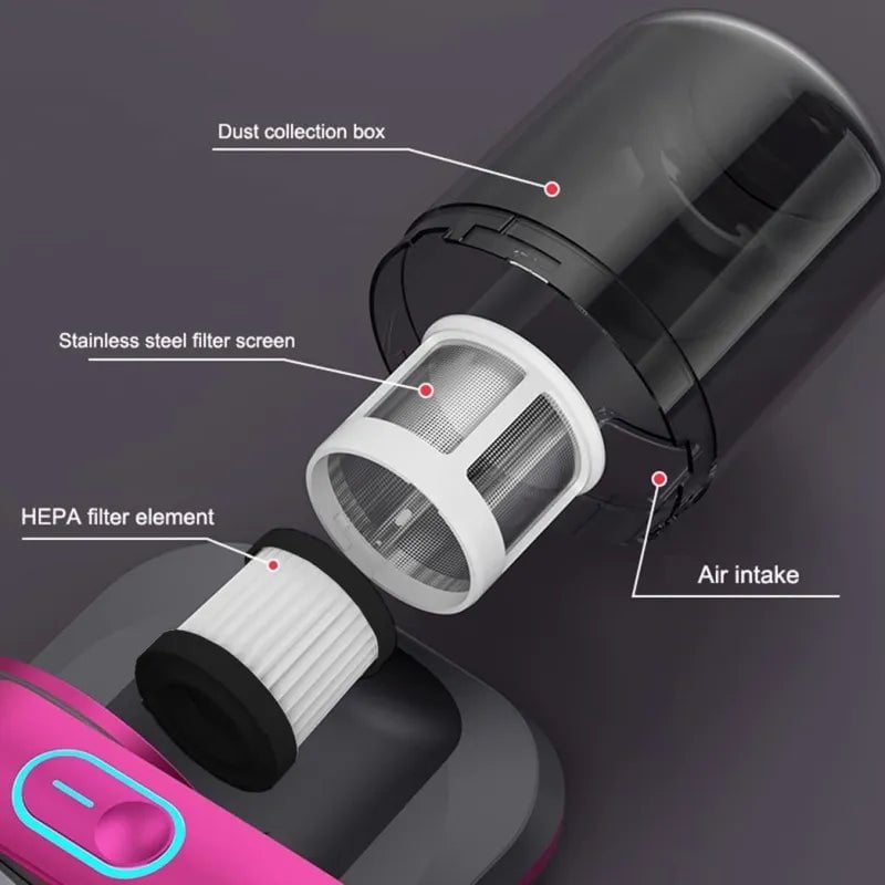 Storazone Wireless Mattress Vacuum Cleaner Cordless Handheld UV-C Bed Dust Remover Indepth Cleaning Sofa Specialist 12Kpa Powerful Suction