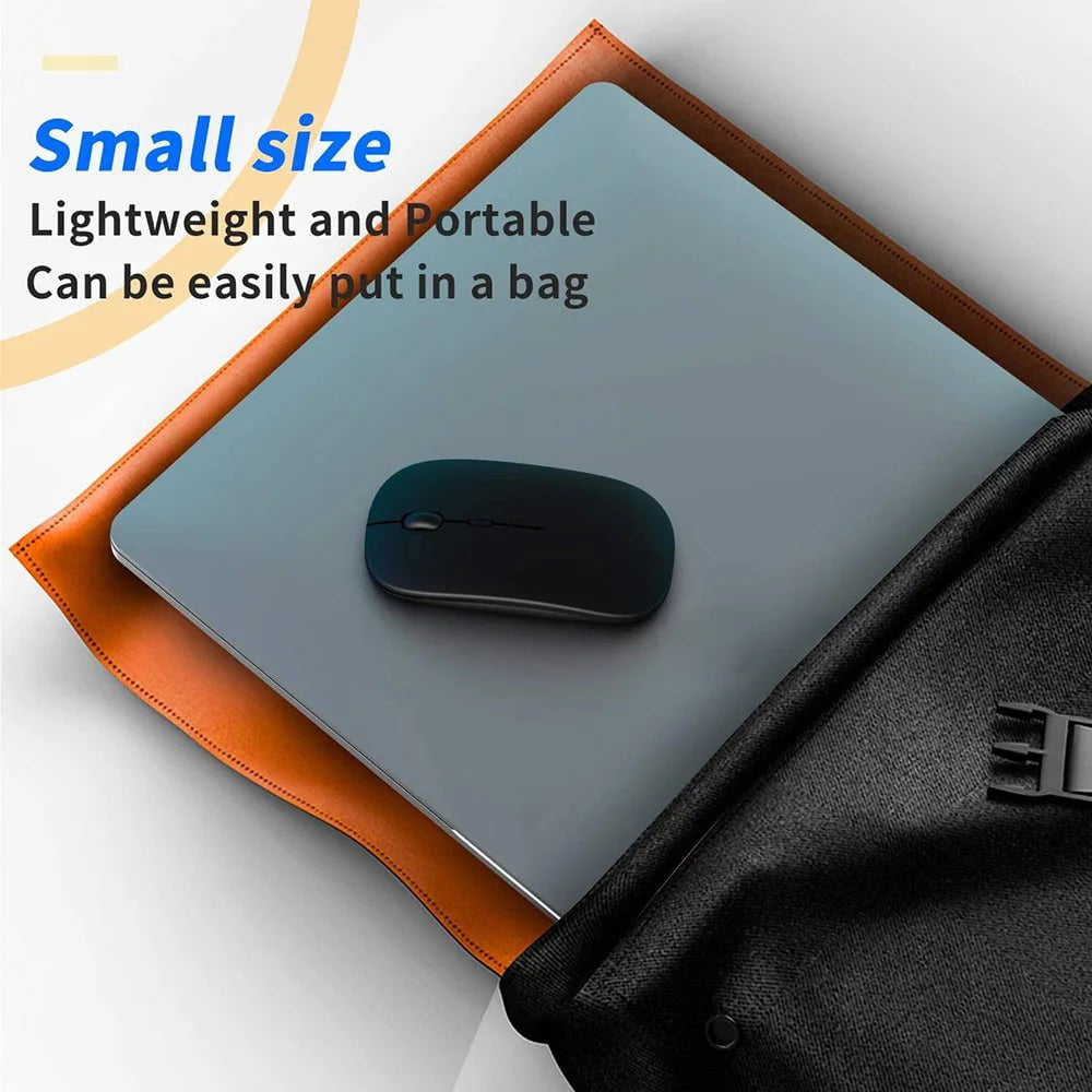 Storazone Wireless Rechargeable Mouse for Laptop Computer PC,  Slim Mini Noiseless Cordless Mouse, 2.4G Mice for Home/Office