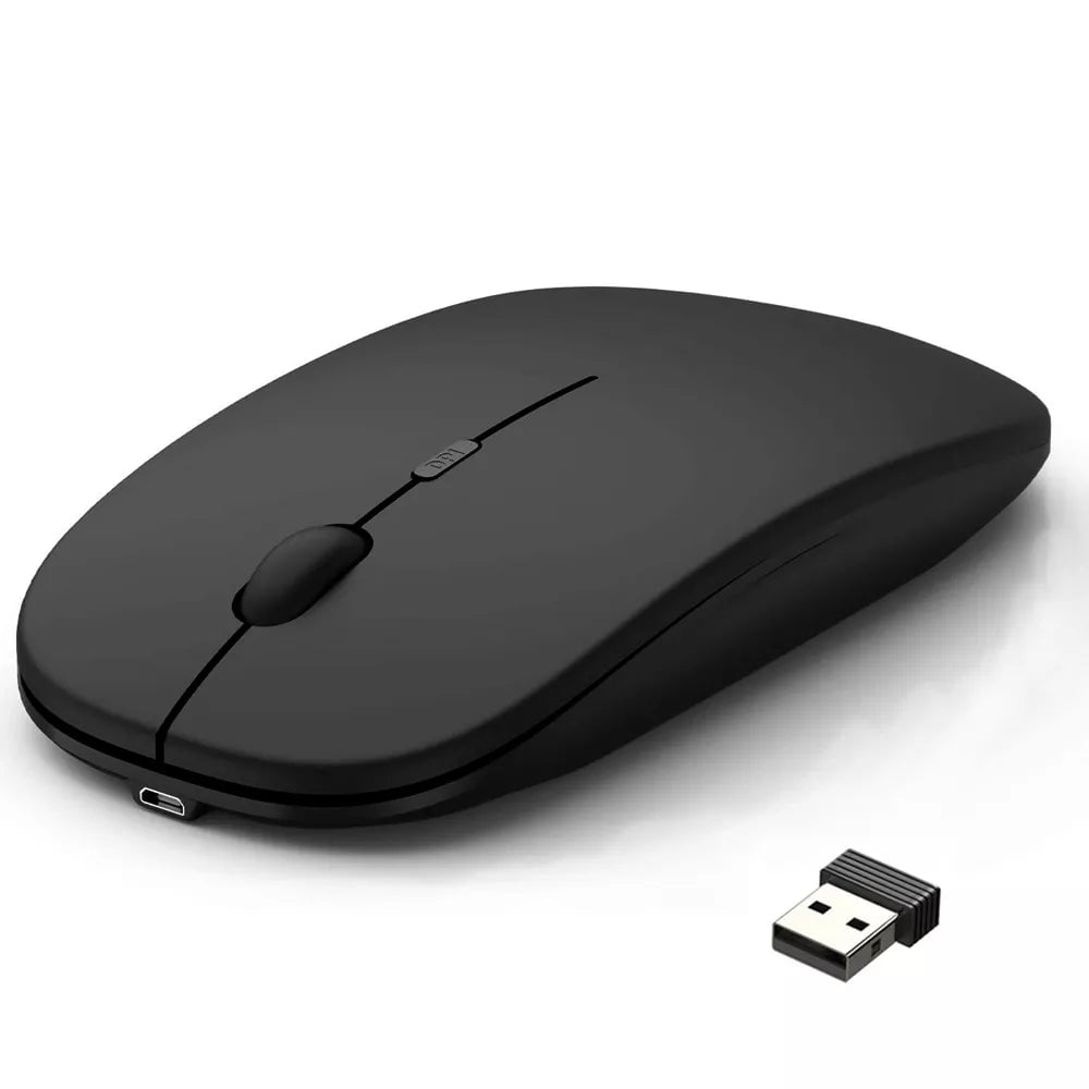 Storazone Wireless Rechargeable Mouse for Laptop Computer PC,  Slim Mini Noiseless Cordless Mouse, 2.4G Mice for Home/Office