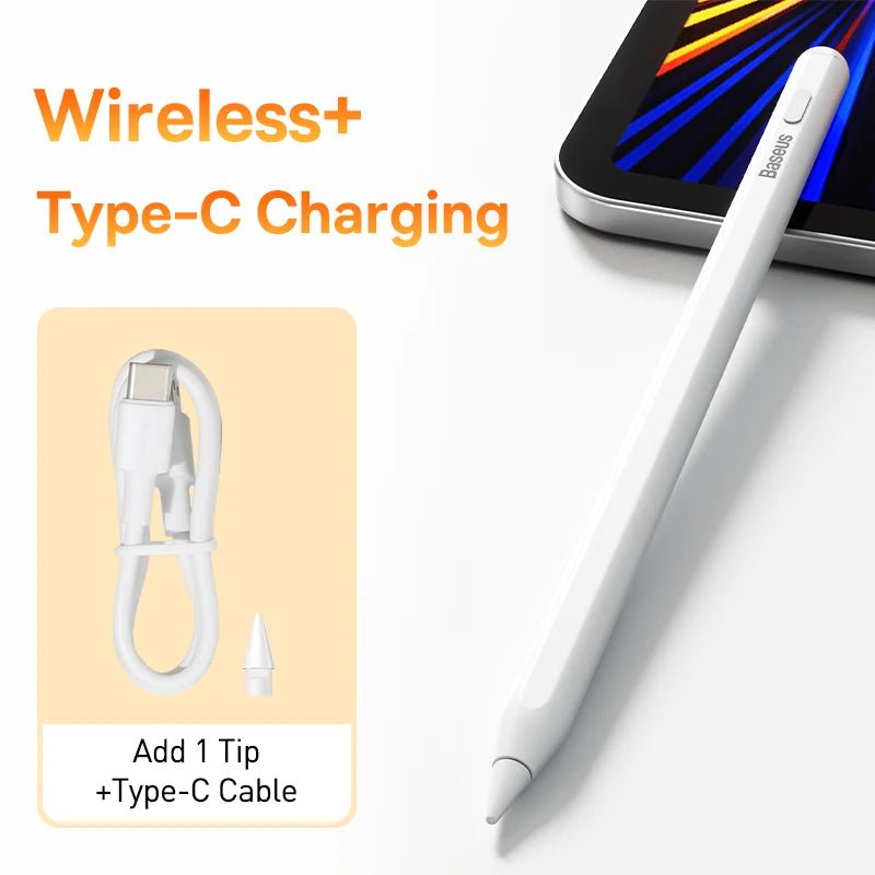 Storazone Wireless Type-C Set1 / CHINA Baseus Stylus Pens for iPad Apple Pencil 2nd Gen with Bluetooth Magnetic Wireless Charging and Tilt Sensitive Palm Rejection