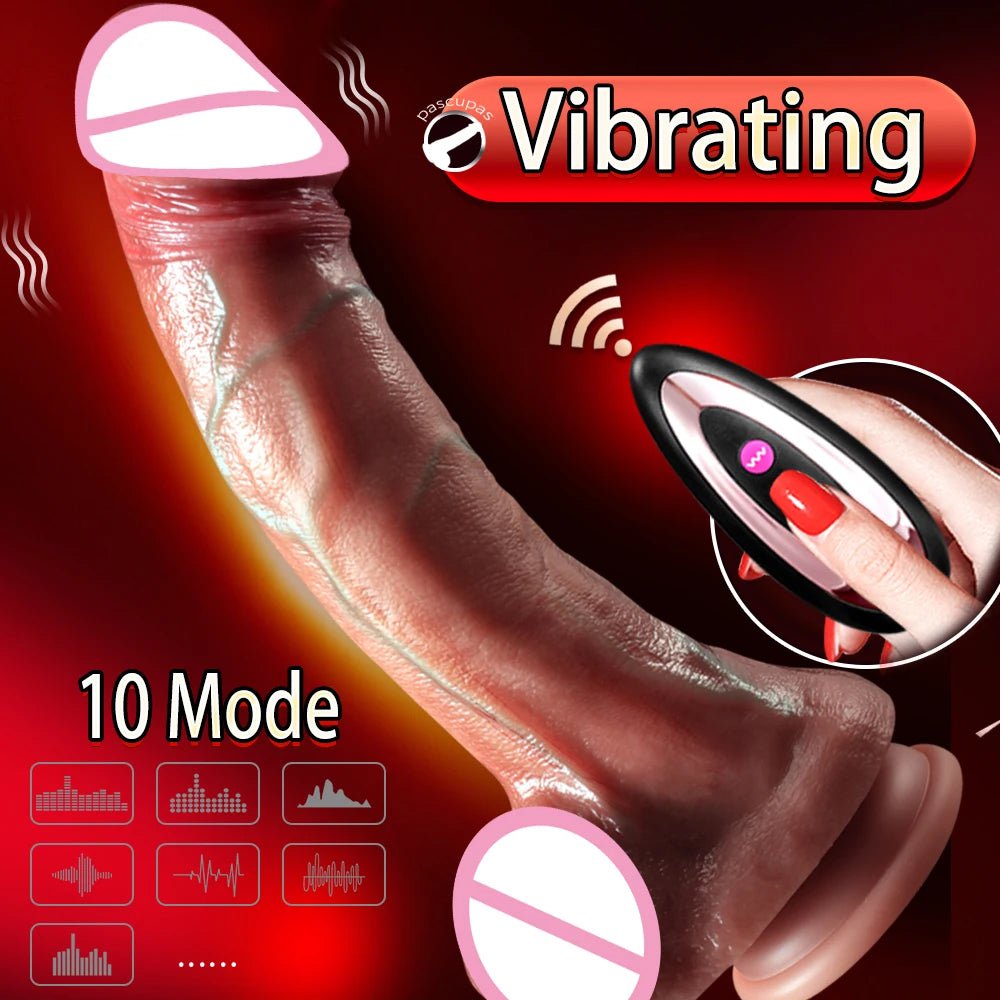 Storazone Wireless Vibrator Telescopic Dildos For Women Big Dildo Vibrador Heating Skin Feeling Dick Realistic Penis Large falos Silicone