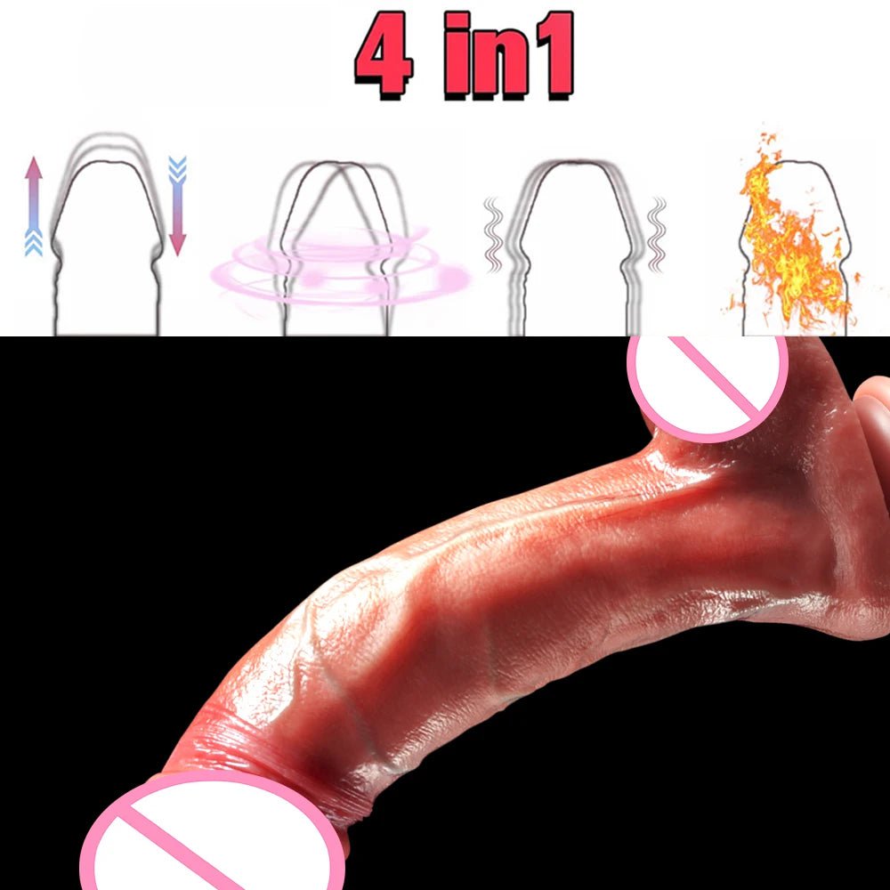 Storazone Wireless Vibrator Telescopic Dildos For Women Big Dildo Vibrador Heating Skin Feeling Dick Realistic Penis Large falos Silicone