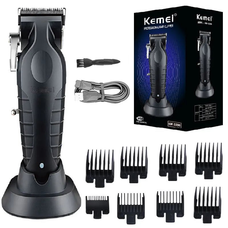 Storazone With box Kemei Professional Hair Clipper For Men Adjustable Cordless Electric Hair Trimmer Rechargeable Hair Cutting Machine Lithium