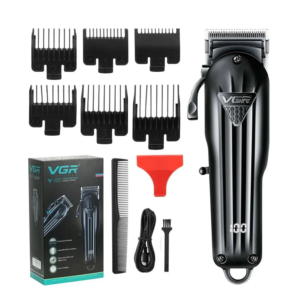 Storazone with box VGR Hair Clipper Professional Hair Cutting Machine Hair Trimmer Adjustable Cordless Rechargeable V 282