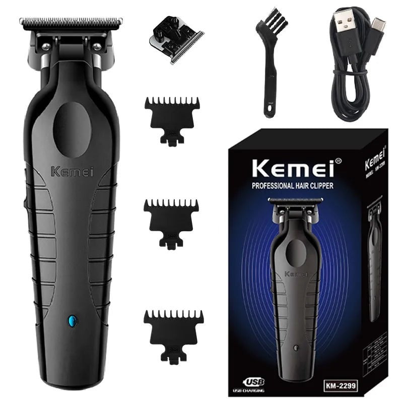 Storazone with cutter head Kemei 2299 Barber Cordless Hair Trimmer 0mm Zero Gapped Carving Clipper Detailer Professional Electric Finish Cutting Machine