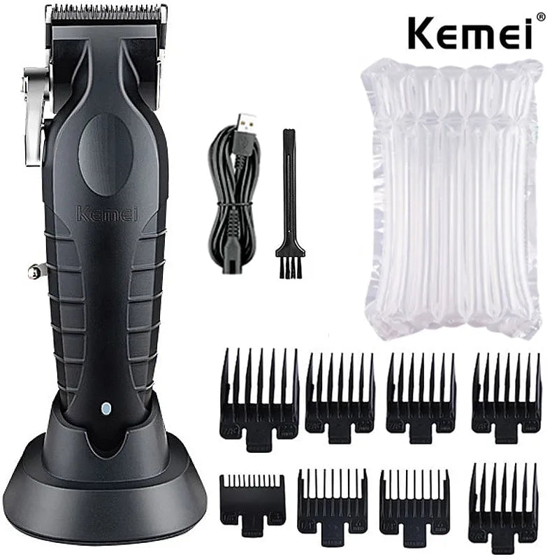 Storazone Without box Kemei Professional Hair Clipper For Men Adjustable Cordless Electric Hair Trimmer Rechargeable Hair Cutting Machine Lithium