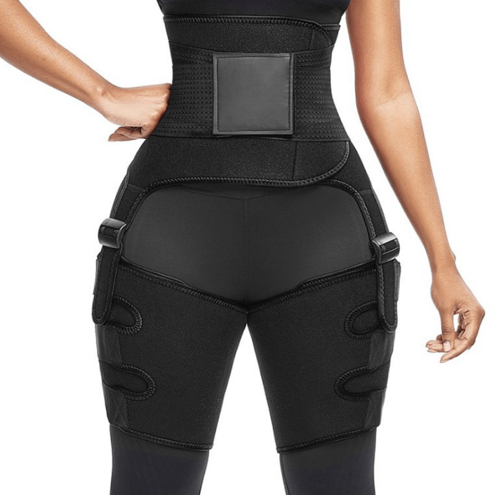 STORAZONE Woman fashion and Outdoor Black / 2XL 3XL Sports Waist Belt Adjustable One-piece Girdle Leg Straps