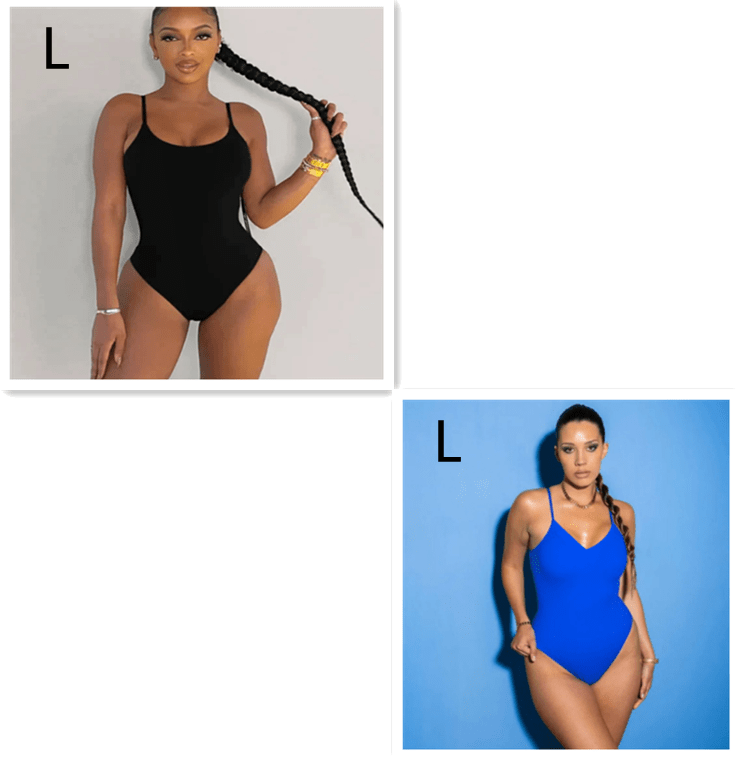 STORAZONE Woman fashion and Outdoor Black Blue round collar / L Summer Bikini Backless String Large Size Sexy Solid Color Triangle One-piece Swimsuit Womens Clothing