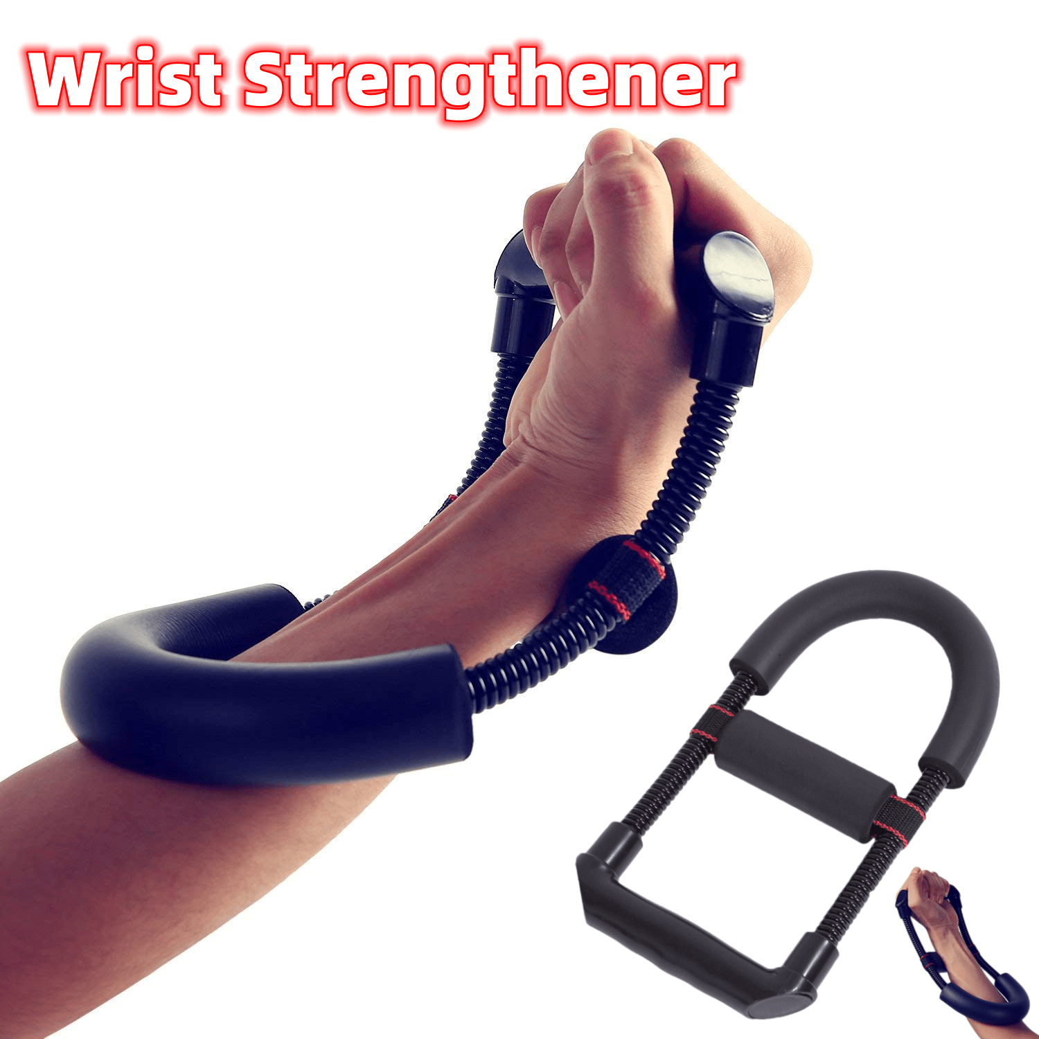 STORAZONE Woman fashion and Outdoor Black Grip Power Wrist Forearm Hand Grip Arm Trainer Adjustable Forearm Hand Wrist Exercises Force Trainer Power Strengthener Grip Fitness