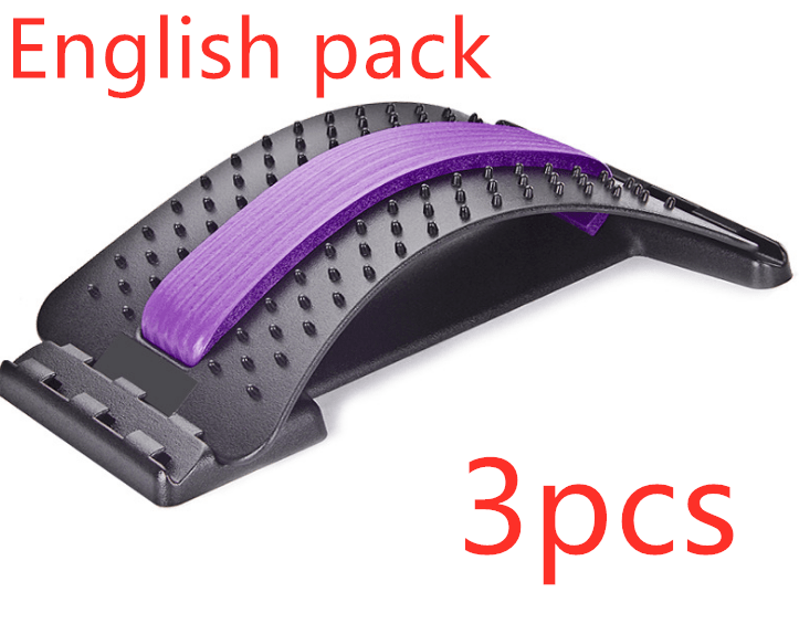 STORAZONE Woman fashion and Outdoor Black purple / 3PCEnglish Lumbar Tractor Waist Traction Therapy Lumbar Orthosis Lumbar Intervertebral Disc Waist Prominent Back Pain Relief