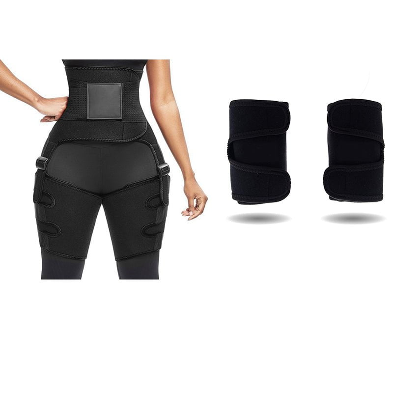 STORAZONE Woman fashion and Outdoor Black set / 2XL 3XL Sports Waist Belt Adjustable One-piece Girdle Leg Straps