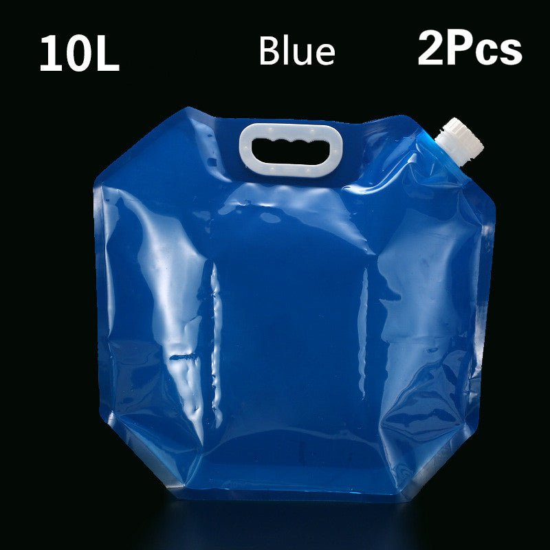 STORAZONE Woman fashion and Outdoor Blue 10L 2pcs PVC Outdoor Camping Hiking Foldable Portable Water Bags Container