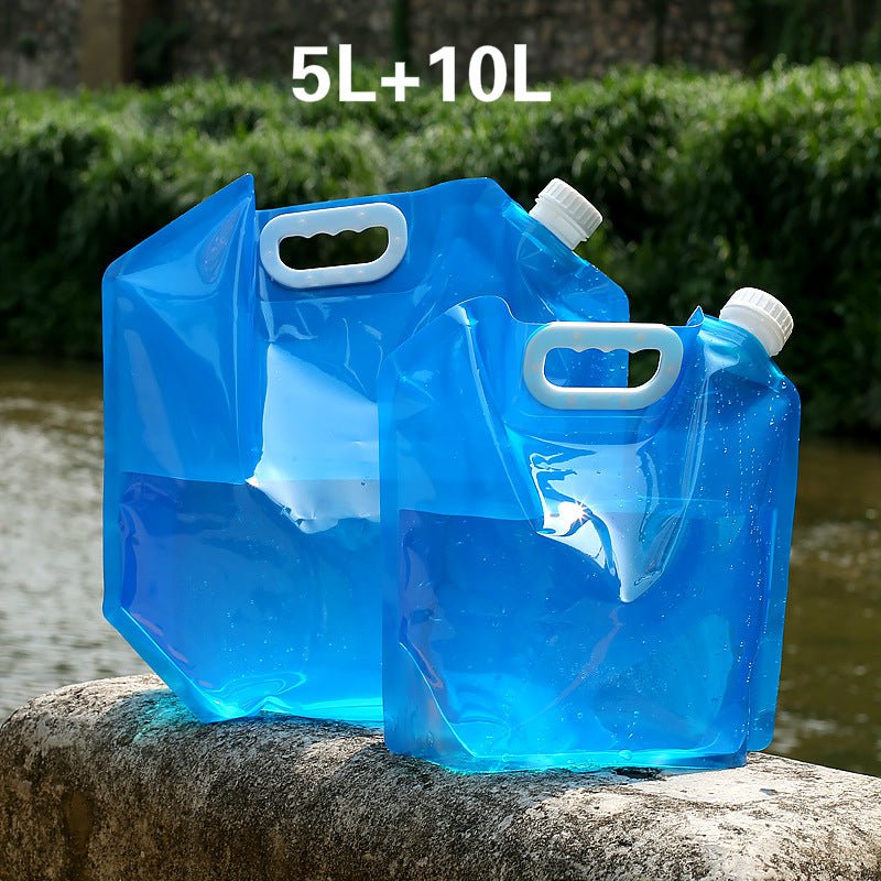 STORAZONE Woman fashion and Outdoor Blue 5L 10L PVC Outdoor Camping Hiking Foldable Portable Water Bags Container