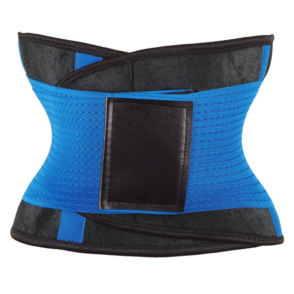 STORAZONE Woman fashion and Outdoor Blue / XXXL Waist Trimmer Belt Body Shaper Abdominal Trainer Weight Loss Fat Burning Straps