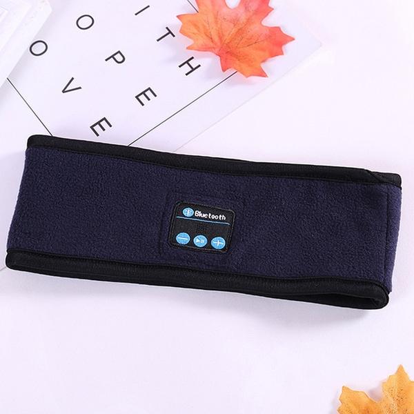 STORAZONE Woman fashion and Outdoor Dark blue Wireless Bluetooth Headband Outdoor Fitness Yoga Headband
