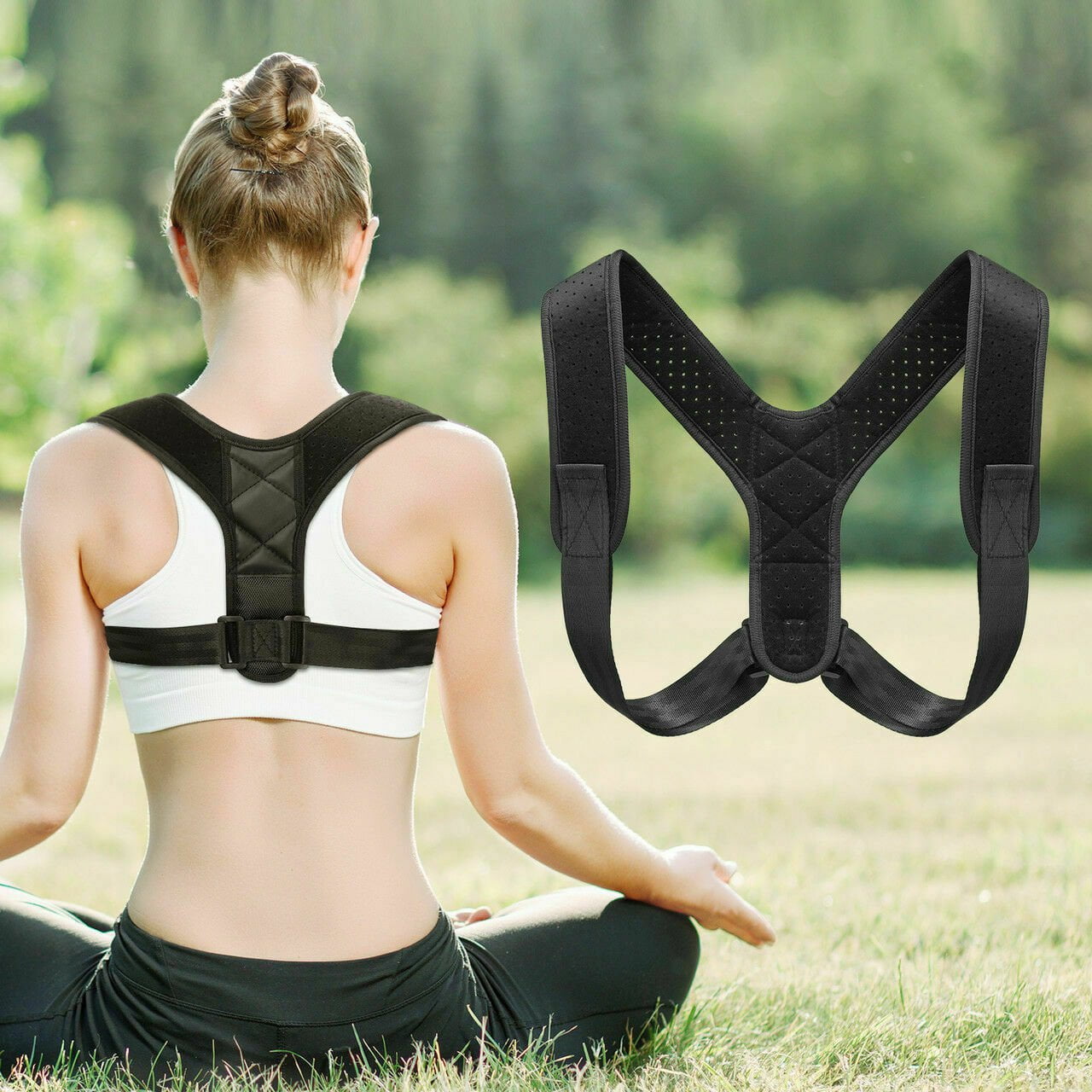 STORAZONE Woman fashion and Outdoor default Posture Corrector Men Women Upper Back Pain Brace Clavicle Support Straightener