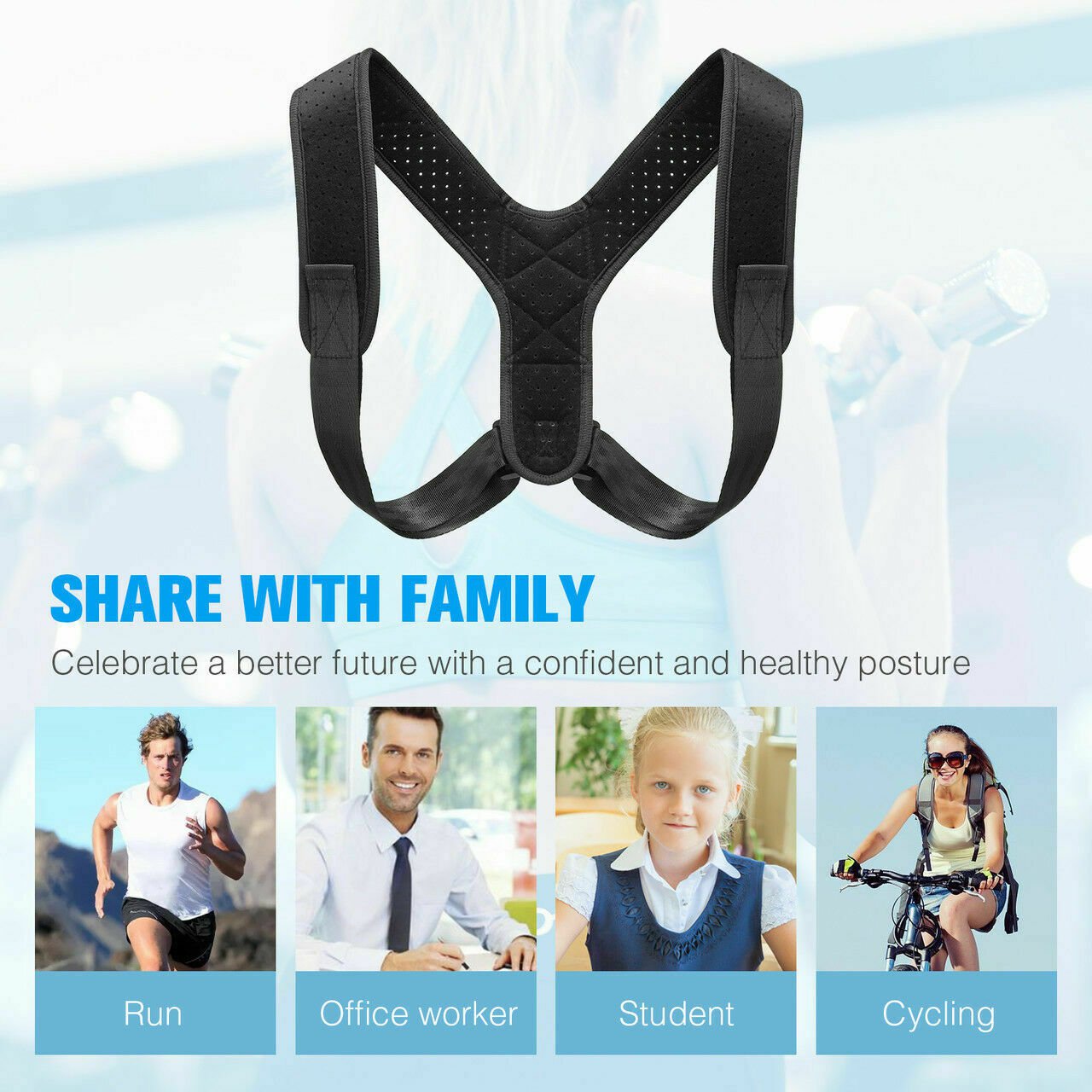 STORAZONE Woman fashion and Outdoor default Posture Corrector Men Women Upper Back Pain Brace Clavicle Support Straightener