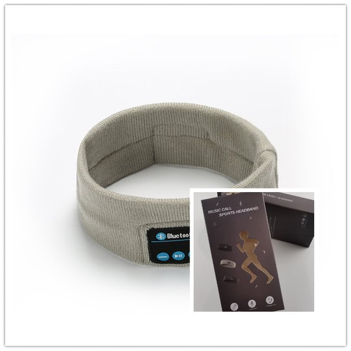 STORAZONE Woman fashion and Outdoor Grey1 with box Wireless Bluetooth Headband Outdoor Fitness Yoga Headband