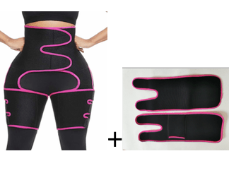 STORAZONE Woman fashion and Outdoor High waist arm pink / 3XL Sports Waist Belt Adjustable One-piece Girdle Leg Straps