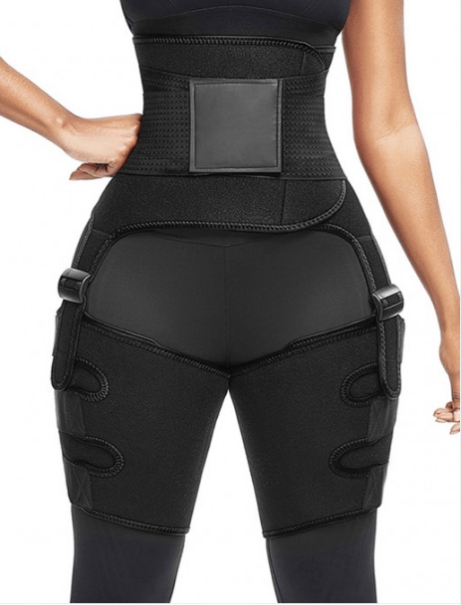 STORAZONE Woman fashion and Outdoor High waist black 2 / L Sports Waist Belt Adjustable One-piece Girdle Leg Straps