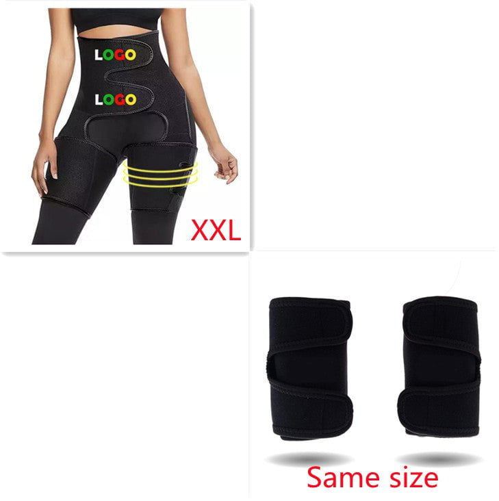 STORAZONE Woman fashion and Outdoor High waist Black Set / 2XL Sports Waist Belt Adjustable One-piece Girdle Leg Straps