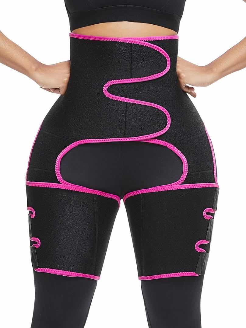 STORAZONE Woman fashion and Outdoor High waist pink / 2XL Sports Waist Belt Adjustable One-piece Girdle Leg Straps