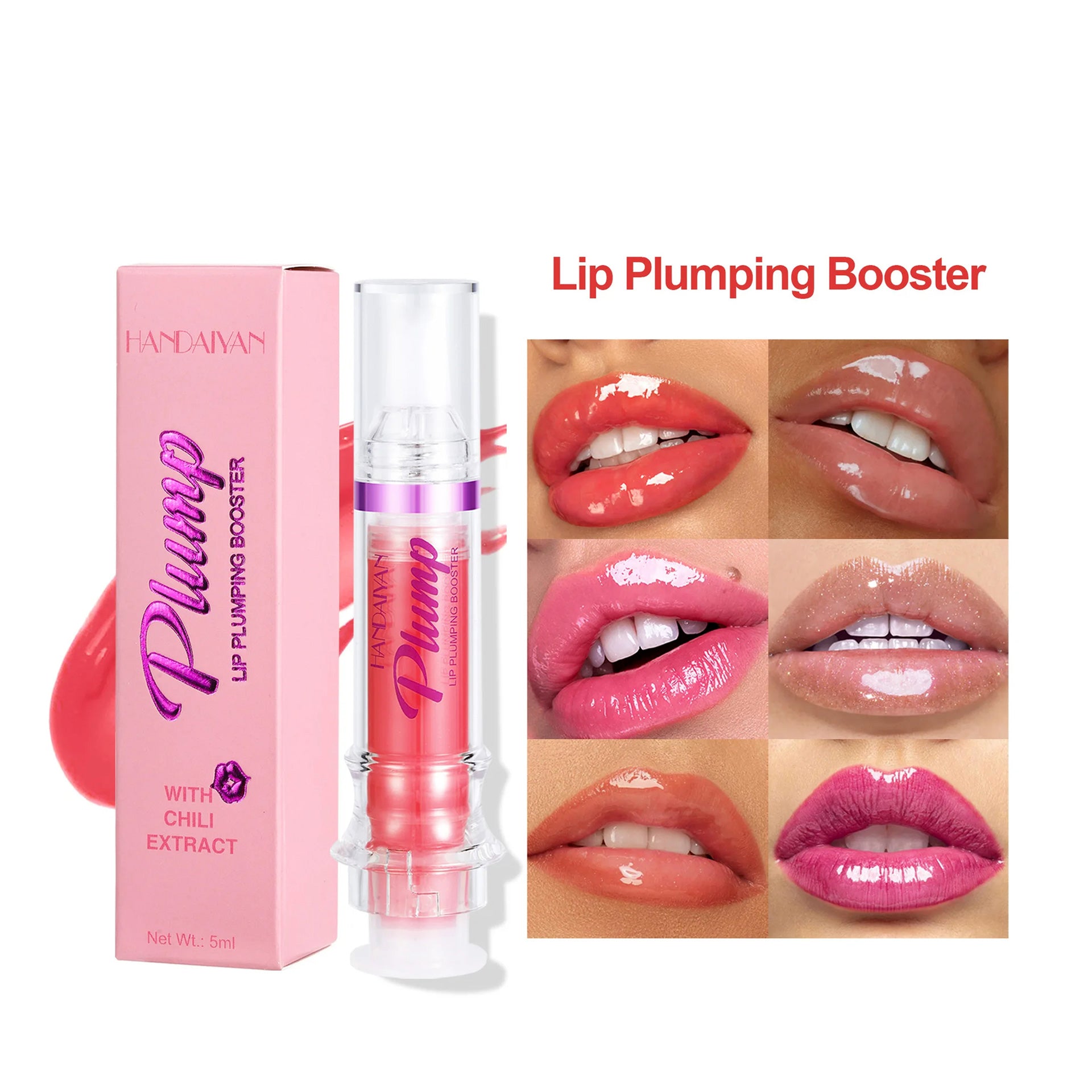 STORAZONE Woman fashion and Outdoor New Tube Lip Rich Lip Color Slightly Spicy Lip Honey Lip Glass Mirror Face Lip Mirror Liquid Lipstick