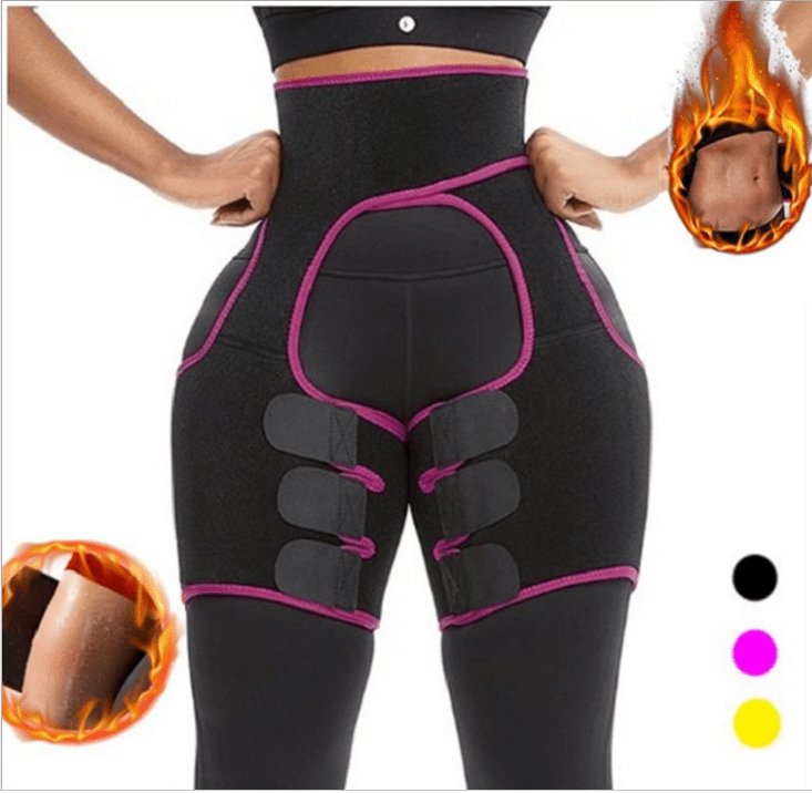 STORAZONE Woman fashion and Outdoor Pink / M Sports Waist Belt Adjustable One-piece Girdle Leg Straps