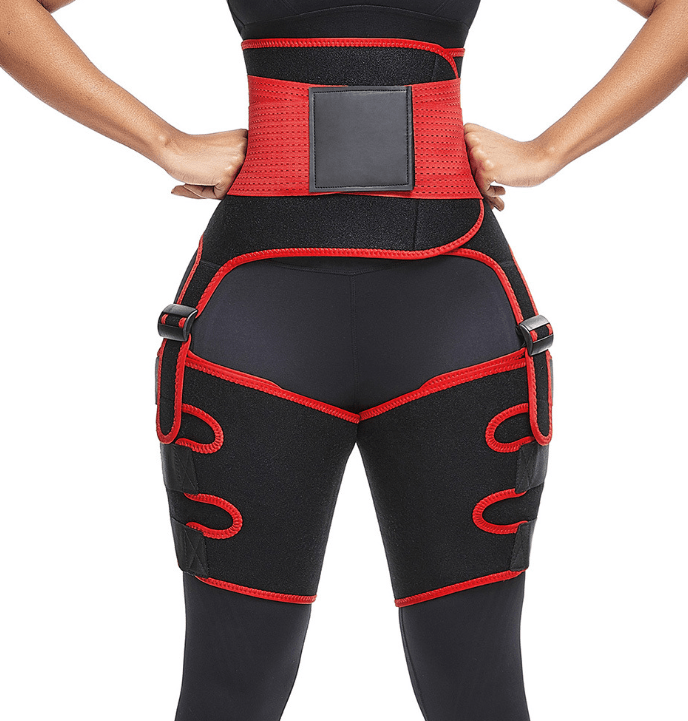 STORAZONE Woman fashion and Outdoor Red / 2XL 3XL Sports Waist Belt Adjustable One-piece Girdle Leg Straps