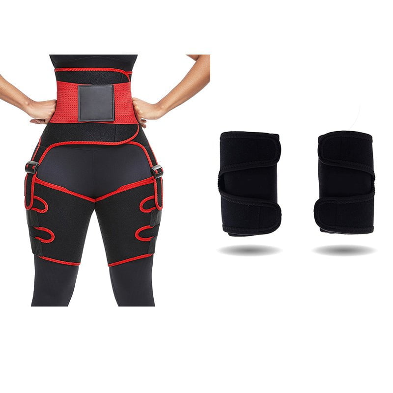 STORAZONE Woman fashion and Outdoor Red set / 2XL 3XL Sports Waist Belt Adjustable One-piece Girdle Leg Straps