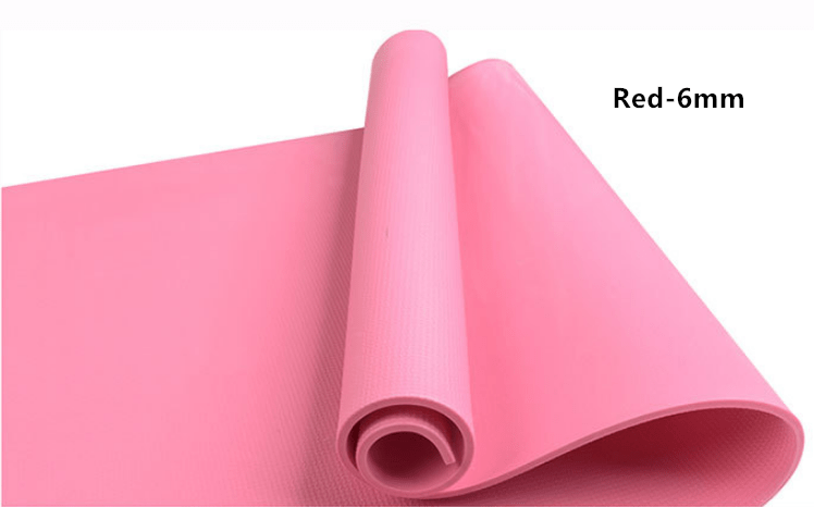 STORAZONE Woman fashion and Outdoor Red6mm Super Soft  EVA Fitness Composite Mat Yoga Mat 4mm 6mm