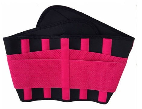 STORAZONE Woman fashion and Outdoor Rose Red / L Waist Trimmer Belt Body Shaper Abdominal Trainer Weight Loss Fat Burning Straps