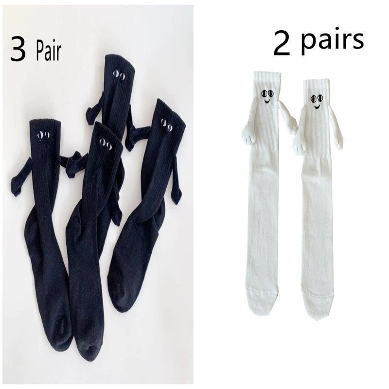 STORAZONE Woman fashion and Outdoor Set10 / One size Magnetic Suction Hand In Hand Couple Socks Cartoon Lovely Breathable Comfortable Socks For Women Holding Hands Sock