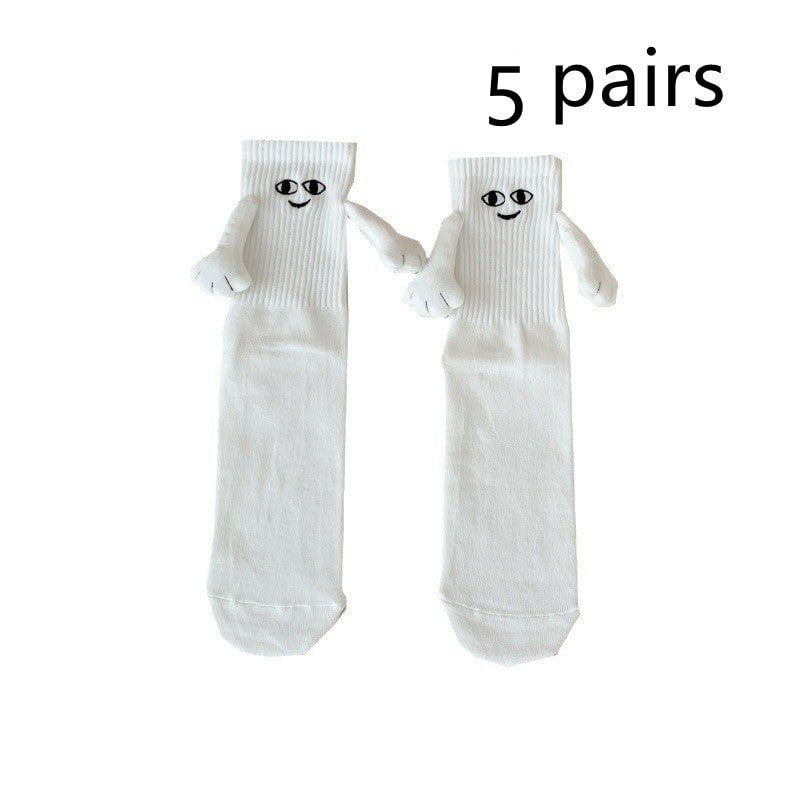 STORAZONE Woman fashion and Outdoor Set13 / One size Magnetic Suction Hand In Hand Couple Socks Cartoon Lovely Breathable Comfortable Socks For Women Holding Hands Sock