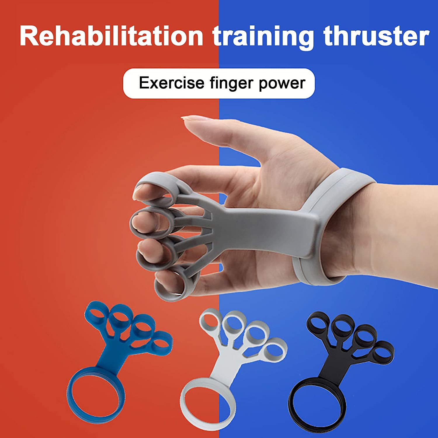 STORAZONE Woman fashion and Outdoor Silicone Grip Device Finger Exercise Stretcher Arthritis Hand Grip Trainer Strengthen Rehabilitation Training To Relieve Pain