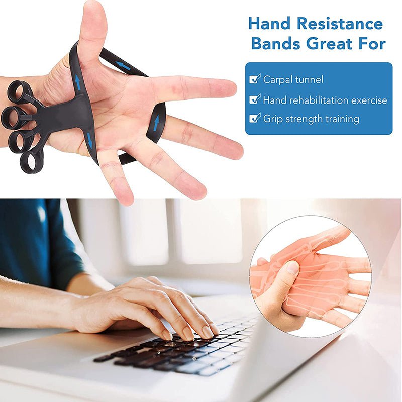 STORAZONE Woman fashion and Outdoor Silicone Grip Device Finger Exercise Stretcher Arthritis Hand Grip Trainer Strengthen Rehabilitation Training To Relieve Pain