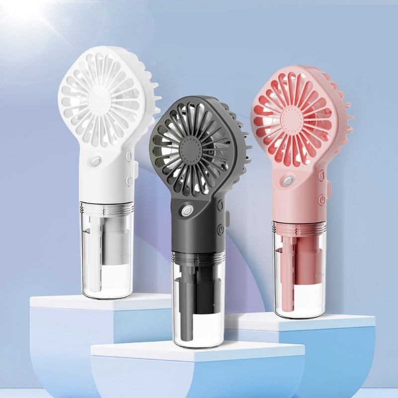 STORAZONE Woman fashion and Outdoor Strong Power Spray Humidification Small Fan Humidification Usb Charging Portable Fan Icy And Refreshing Fan Water Supplement