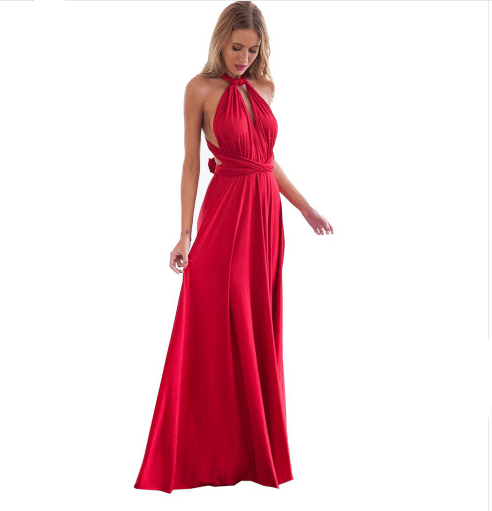 STORAZONE Woman fashion and Outdoor Women Bandage Convertible Boho Maxi Dress