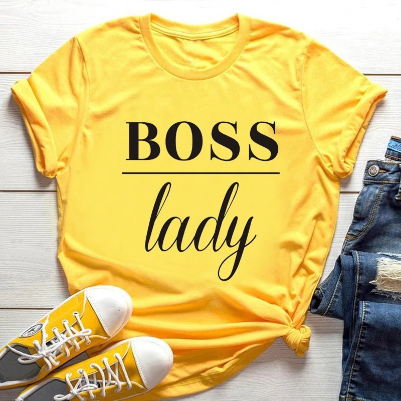 STORAZONE Woman fashion and Outdoor Yellow / L Summer Fashion Women Casual Letter Printed T-shirt Tops Lady Tee Printed Short Sleeve Tops